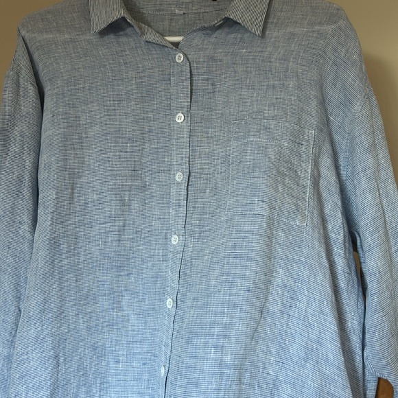 LinenMe Paula European Linen Shirt-Dress Size XL/US14 - Picture 5 of 14